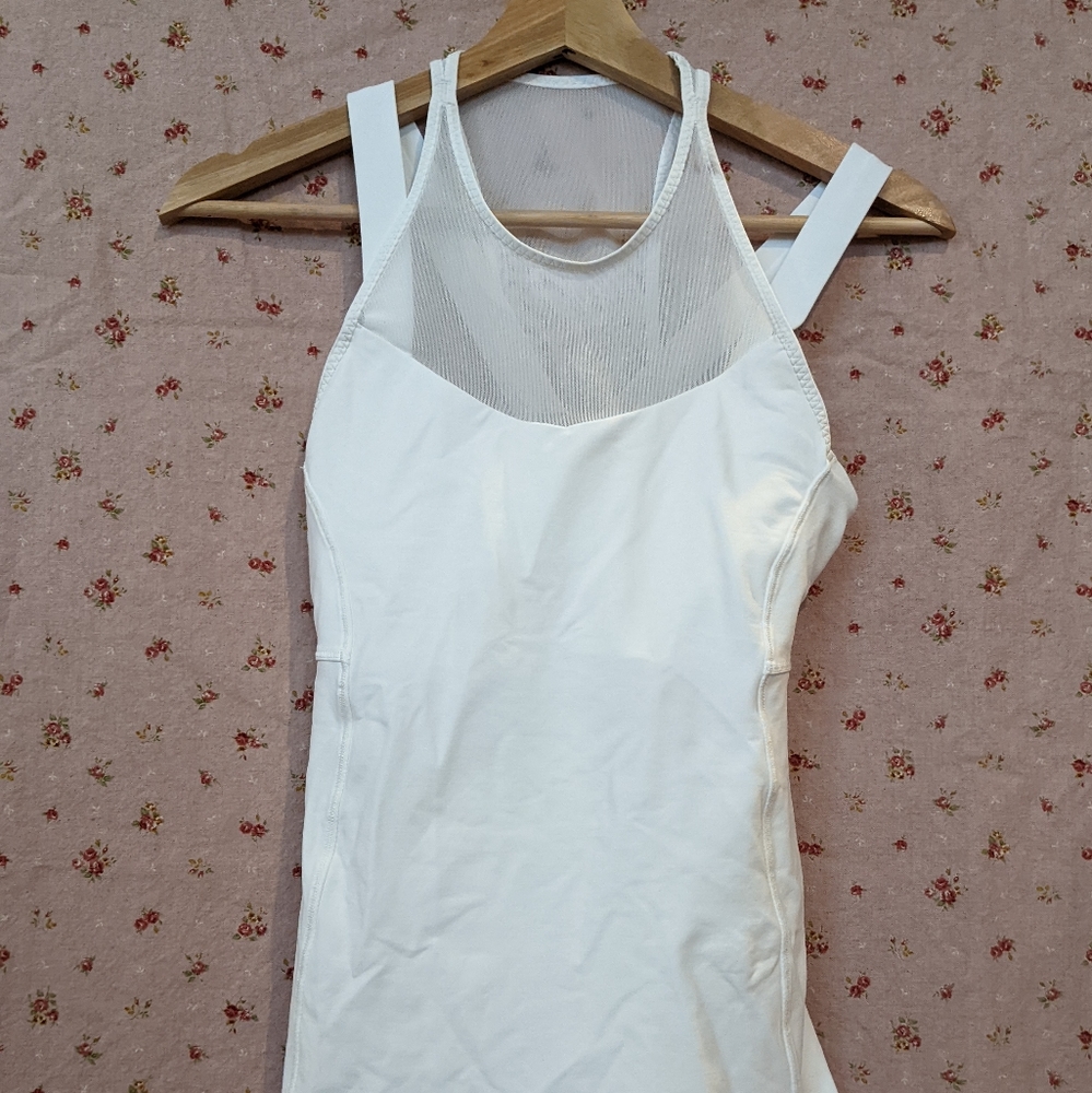 Lululemon Athletic wear - White Tank Top with Sports Bra